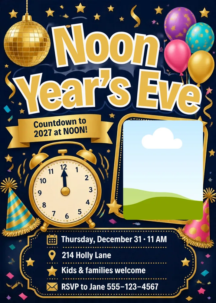 Noon Year's Eve Party Kit template preview